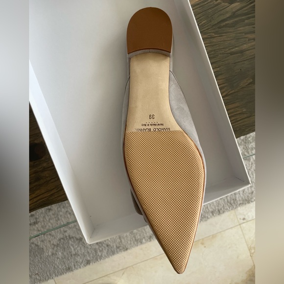 Manolo Blahnik - Grey 39 (9) - Maysale Suede Flats - Picture 2 of 6
